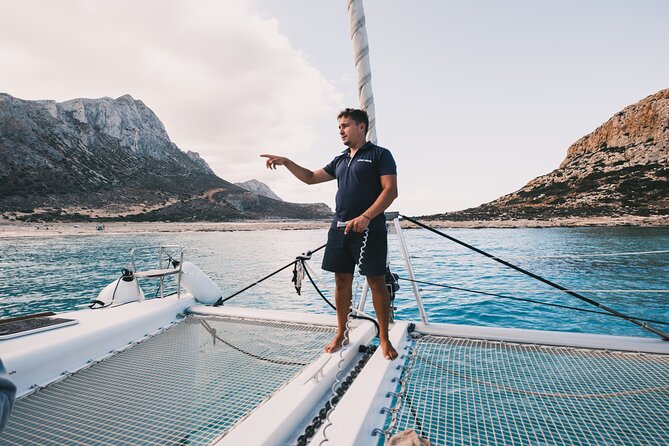 Balos & Gramvousa Luxury Catamaran Sailing Cruise from Kissamos - Gramvousa Island: history-minded scenery, swimming time, and lunch on board