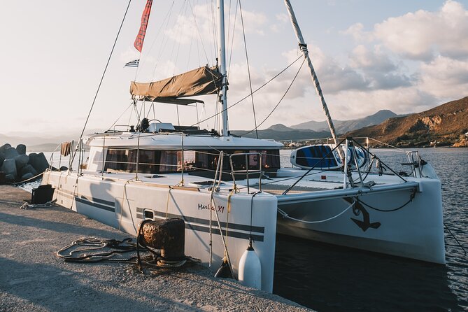 Balos & Gramvousa Luxury Catamaran Sailing Cruise from Kissamos - From Kissamos pickup to a 7.5-hour sea day that stays structured