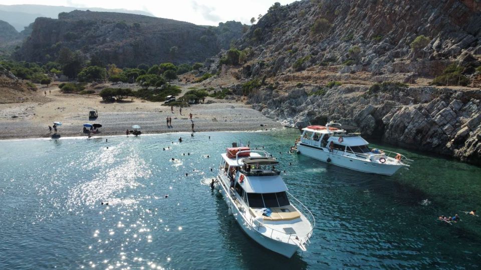 Chania: Menies Beach & Chironisia Bay Cruise with Snorkeling - Menies and Chironisia: a short cruise with big-water rewards