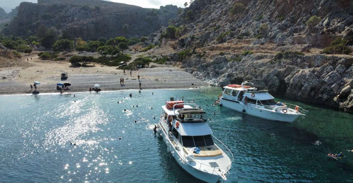 Chania: Menies Beach & Chironisia Bay Cruise with Snorkeling - Getting to the port: Smile Cruises meeting point and pickup choices