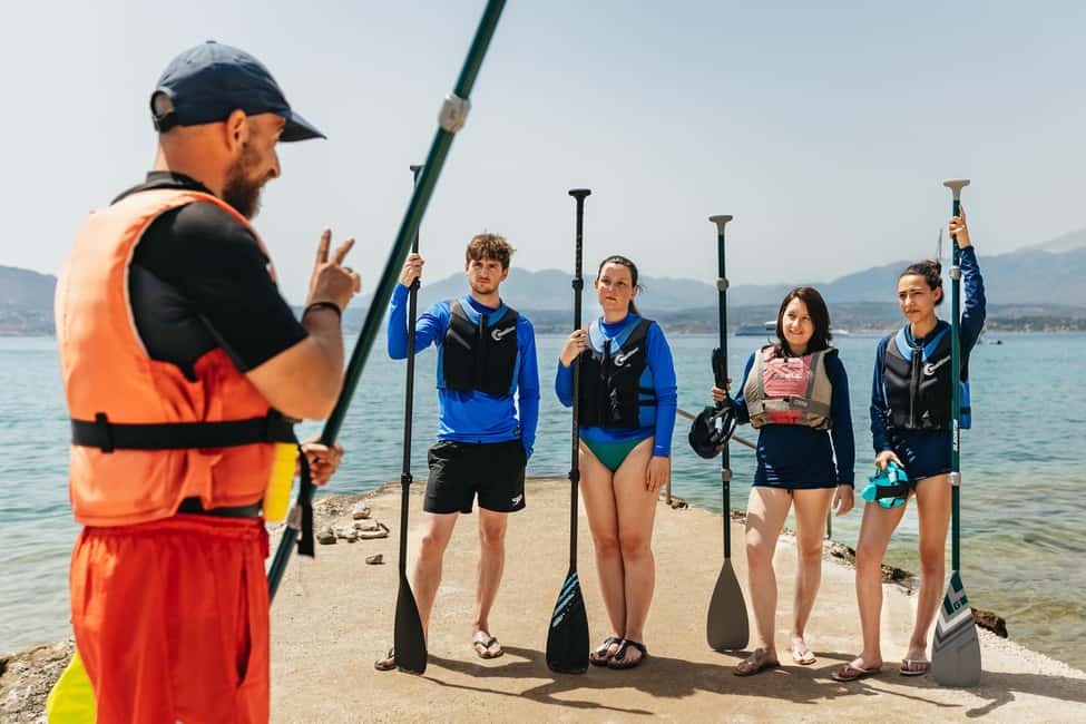 Chania: Stand-Up Paddleboard Small Group Tour - Swim time, clear water, and the fun extras that stretch the experience