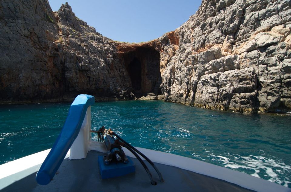 Crete: Fishing & Swimming Boat Cruise with Lunch & Drinks - Lunch onboard: fresh fish, Greek salad, and drinks that fit the day