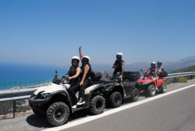 Crete: Quad Off-Road Tour to Villages with Hotel Transfers - Getting set up fast: pickup, van ride, helmets, and the safety briefing