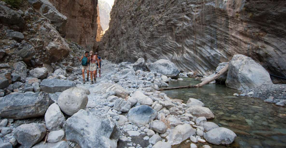 Crete: Samaria Gorge Hike - Getting started at Xyloskalo and walking the old Taras River route