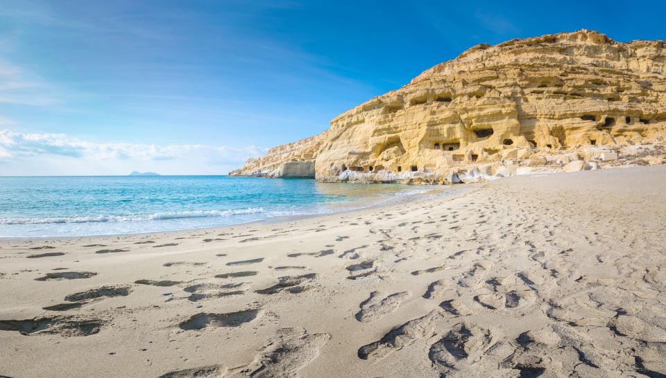 From Heraklion: Day Trip to Matala Hippie Beach and Caves - Matala caves: Roman tombs today, and why your shoes matter