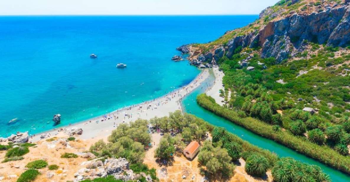 From Rethymno: Preveli Palm Beach and Kourtaliotiko Day Trip - Damnoni: coffee, lunch, and a calmer beach break