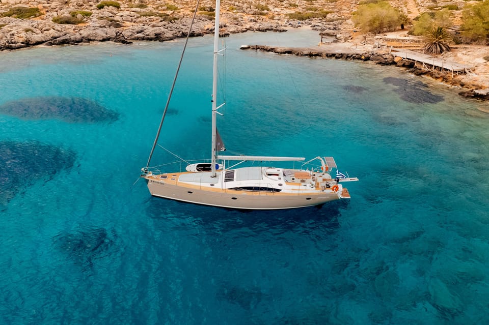 Heraklion: Dia Island Luxury Sailing Trip with Meal & Drinks - Sunset Cruise Timing, Rocca a Mare Photos, and Stargazing Views