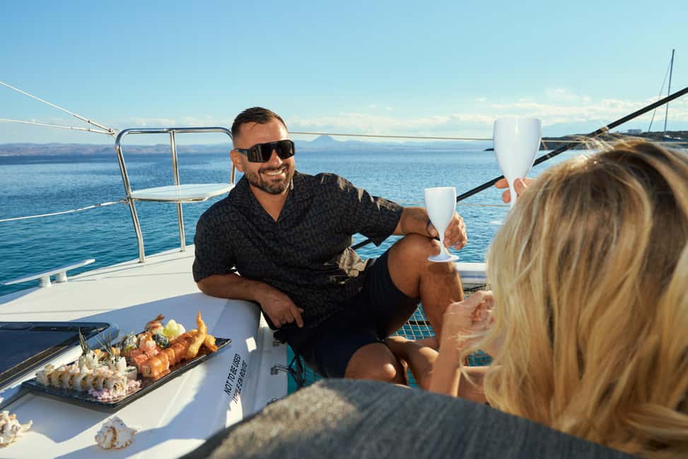 Heraklion: Dia Island Romantic Sunset Cruise with Wine - Key things to know before you go