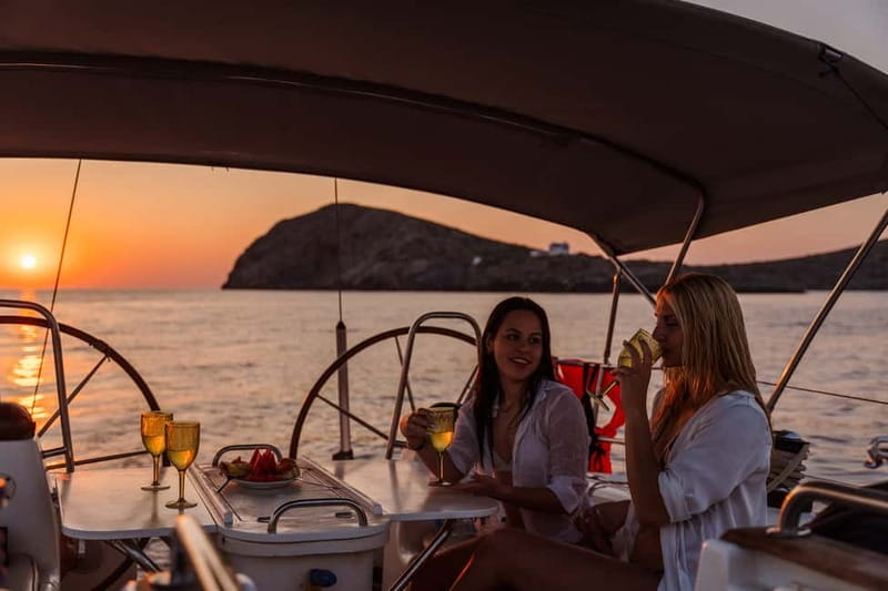 Heraklion: Sunset Sailing Cruise Dia Island with Snorkeling - The first hour: scenic sailing out from Heraklion port