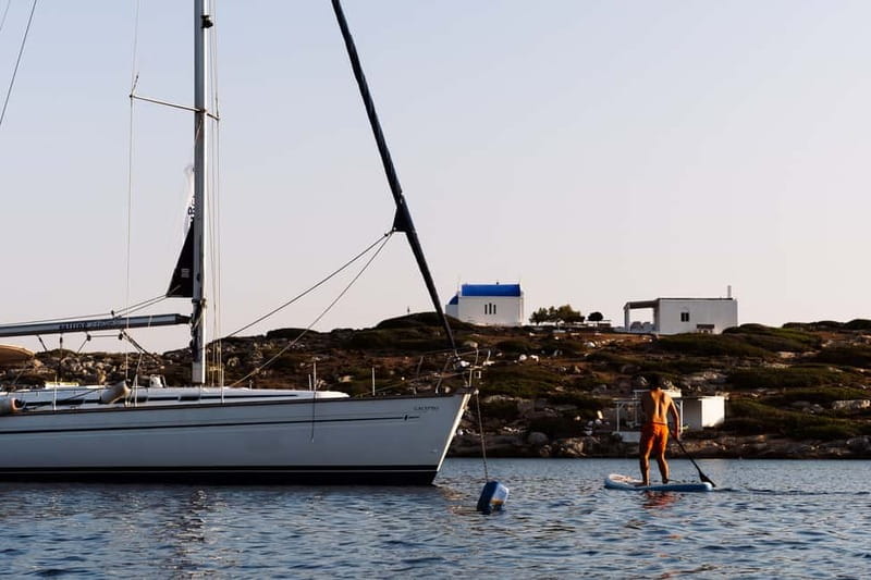 Heraklion: Sunset Sailing Cruise Dia Island with Snorkeling - Stop at Dia island: swimming, snorkeling, and paddleboarding
