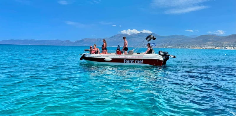 Hersonissos: Rent a Boat - No License Needed - Fuel, Insurance, and the One Cost You Should Plan For