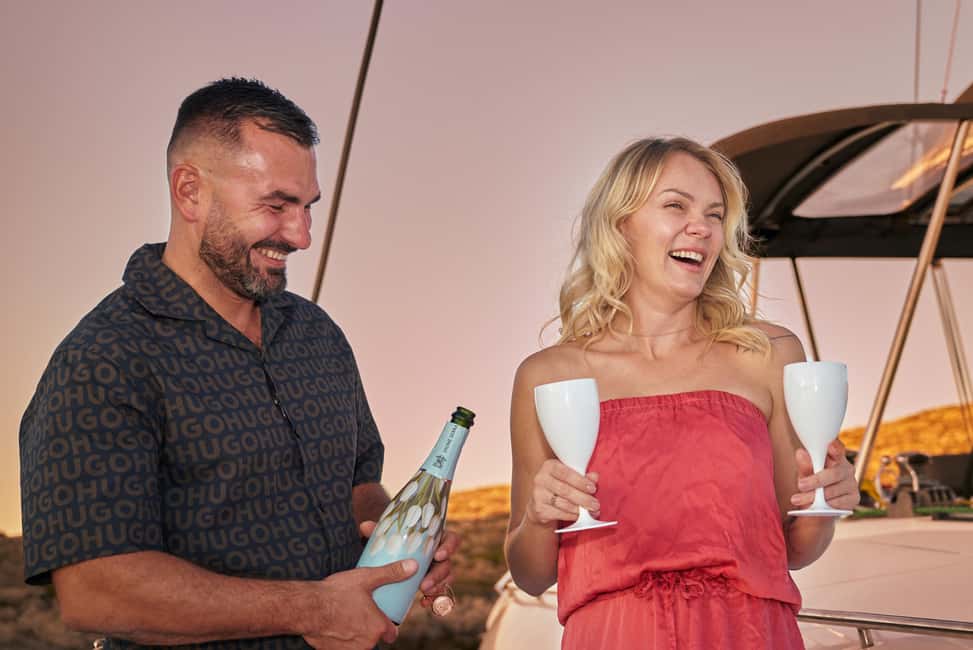 Hersonissos: Sunset Catamaran Cruise with Snacks and Drinks - Hersonissos Sunset Catamaran: The Easy Way to Do Crete at Golden Hour