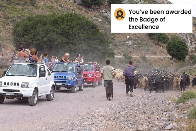 Jeep Safari 4x4 Crete real off road mountain tracks with Lunch from Hersonissos - Key highlights at a glance