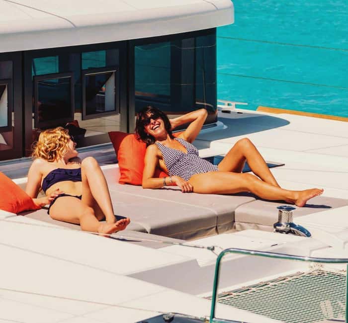 Rethymno: Sailing Catamaran Cruise with Meal & Drinks - From Rethymno Marina to the Georgioupoli coves: how the day moves